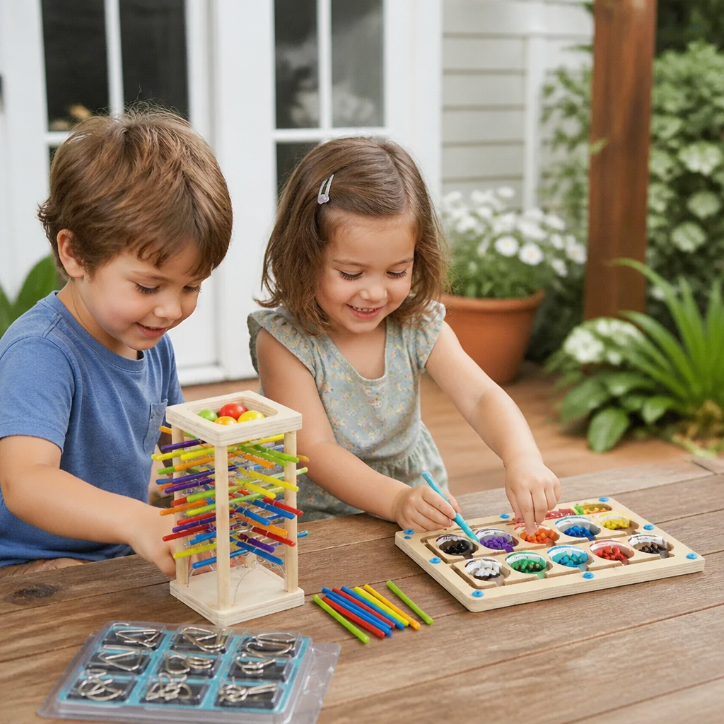 Set de 3 Puzzles Montessori pour le Jeu et le Développement des Enfants