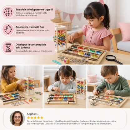 Set de 3 Puzzles Montessori pour le Jeu et le Développement des Enfants