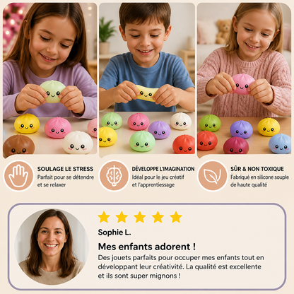 Calendrier de l’Avent de petits raviolis à presser avec surprises mystères à manipuler