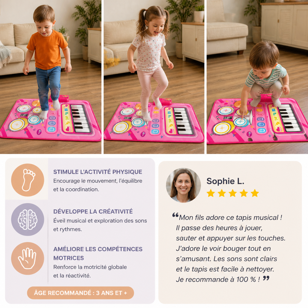 Tapis Musical Créatif pour Enfants