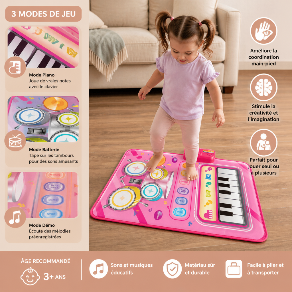 Tapis Musical Créatif pour Enfants
