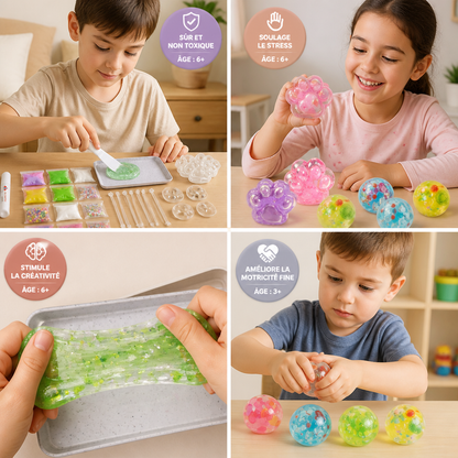 Kit DIY de Création de Balles Anti-Stress pour Enfants – Créez Vos Propres Balles Sensorielles Squishy