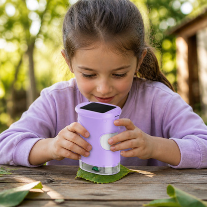 Microscope et Télescope Numérique 2-en-1 pour Enfants avec Appareil Photo et Caméra Vidéo