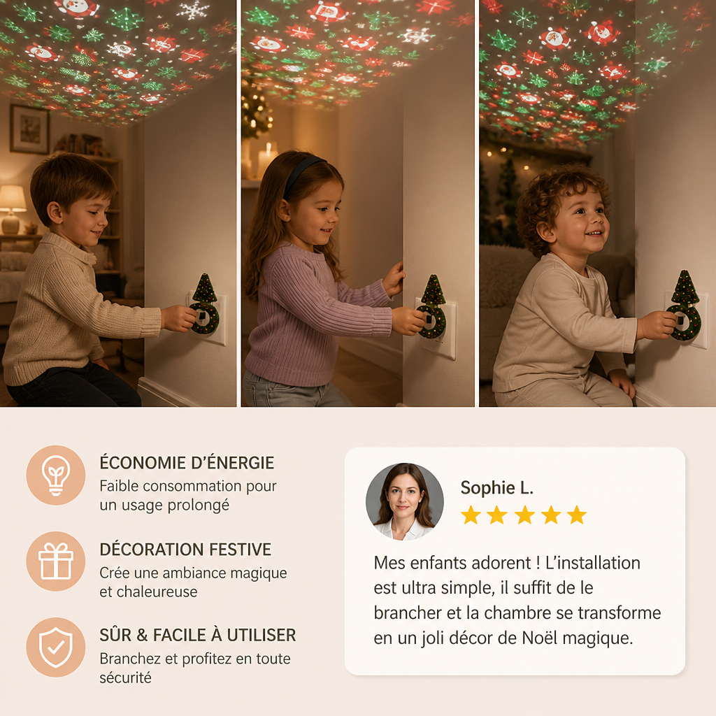 Lampe Projecteur Sapin de Noël