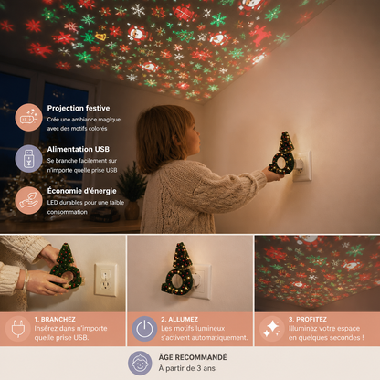 Lampe Projecteur Sapin de Noël