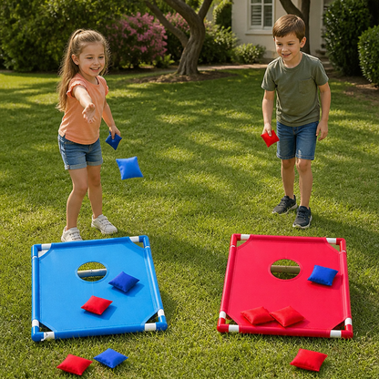 Jeu de lancer de sacs bicolore pour enfants – intérieur et extérieur