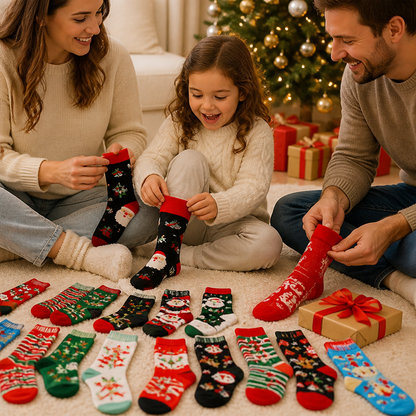Calendrier de l’Avent de 24 jours avec chaussettes de Noël
