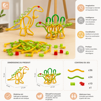 DIY Twisty Sticks – Kit créatif de construction 3D et jeu de construction STEM