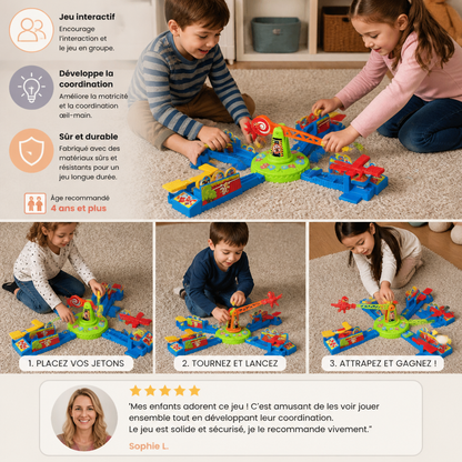 Jeu de société familial interactif avec avion volant pour plusieurs joueurs