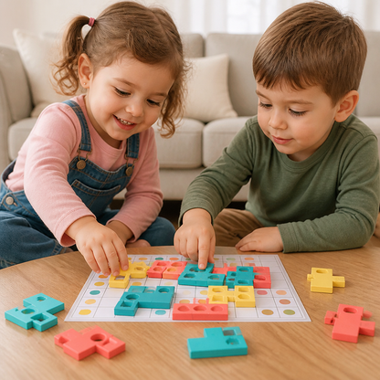 Puzzle Montessori en bois pour associer les formes – Jeu éducatif pour développer la reconnaissance des couleurs et la pensée logique