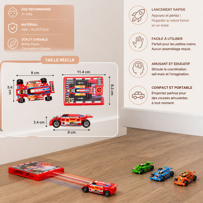 Jouet lanceur de voiture de course de poche
