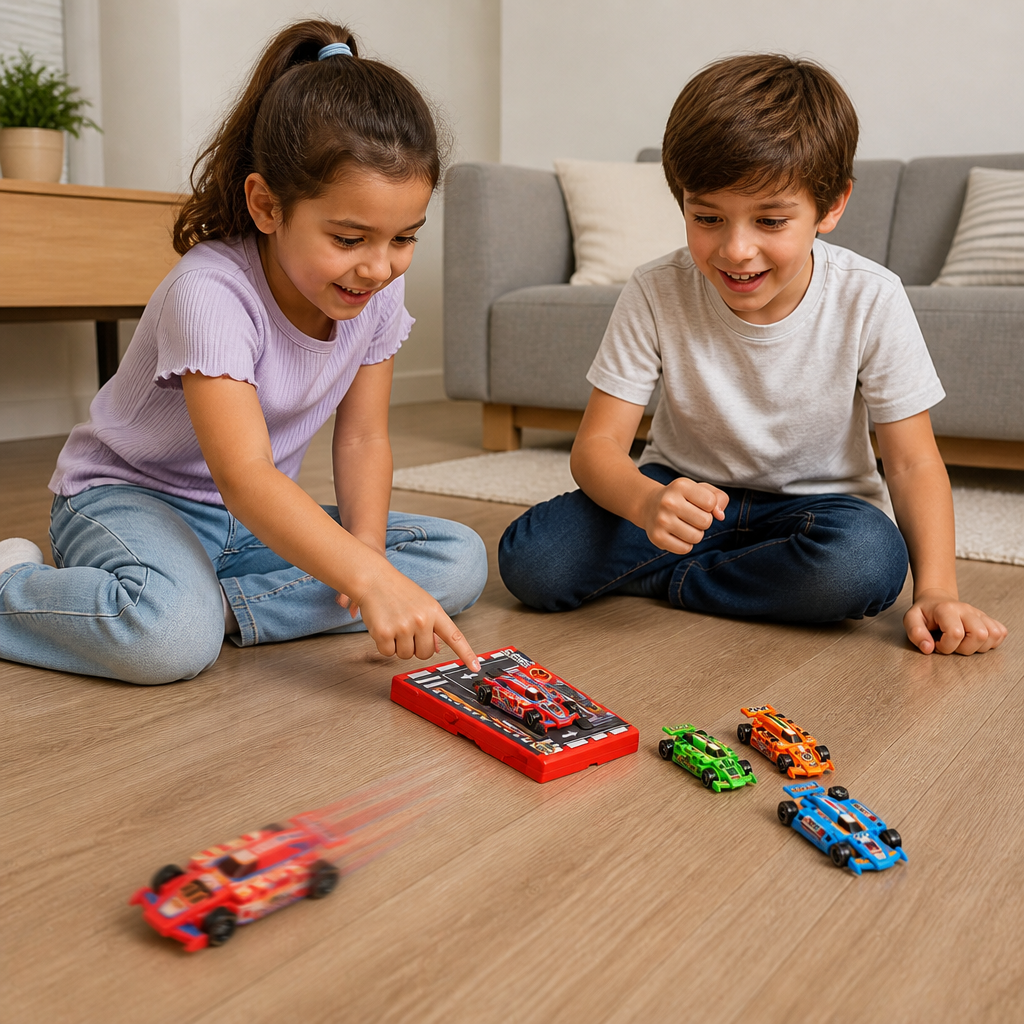 Jouet lanceur de voiture de course de poche