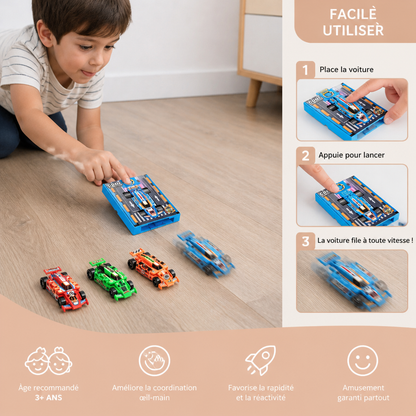 Jouet lanceur de voiture de course de poche