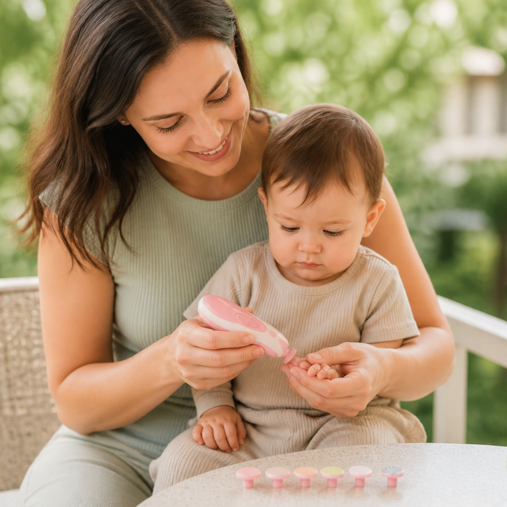 Lime à ongles électrique pour bébé – Kit de soin des ongles 6 en 1