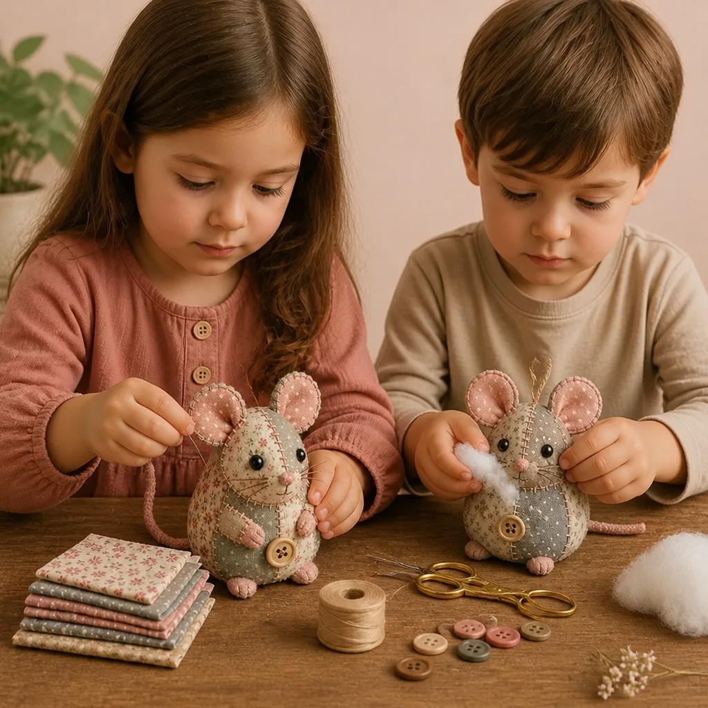 Kit de Couture DIY Animaux – Set de Loisirs Créatifs pour Ornements en Tissu Faits Main
