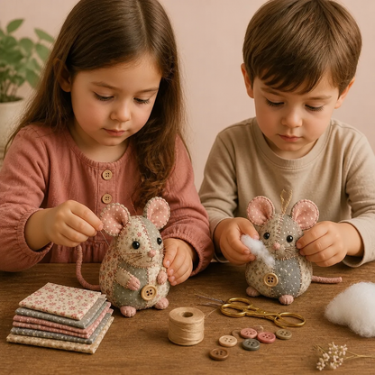 Kit de Couture DIY Animaux – Set de Loisirs Créatifs pour Ornements en Tissu Faits Main