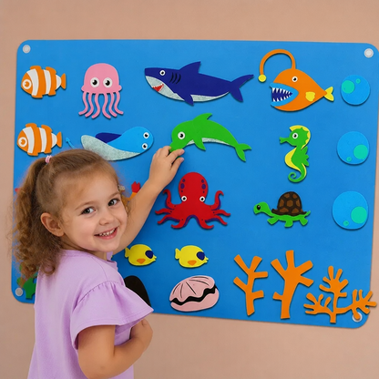 Univers d’histoires – Tableau éducatif en feutrine
