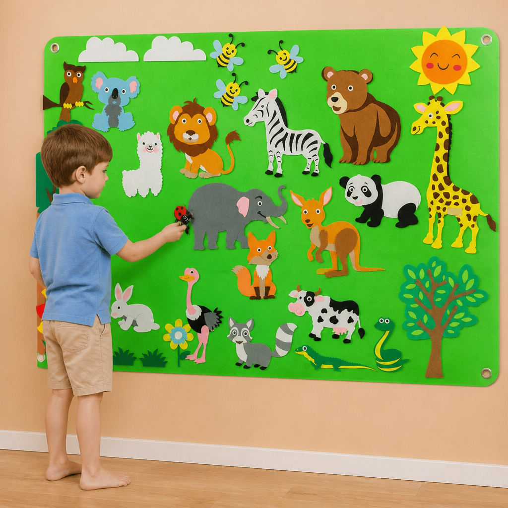 Univers d’histoires – Tableau éducatif en feutrine