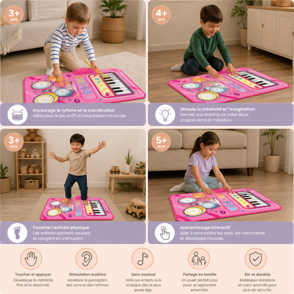 Tapis Musical Créatif pour Enfants