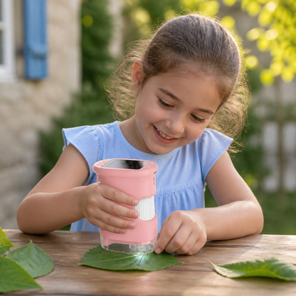 Microscope et Télescope Numérique 2-en-1 pour Enfants avec Appareil Photo et Caméra Vidéo