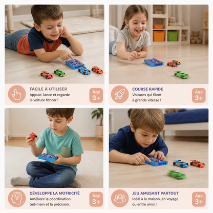 Jouet lanceur de voiture de course de poche