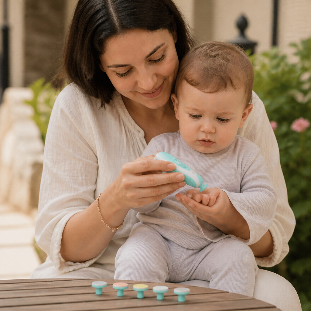 Lime à ongles électrique pour bébé – Kit de soin des ongles 6 en 1
