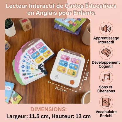 Lecteur Interactif de Cartes Éducatives en Anglais pour Enfants – Jouet Éducatif