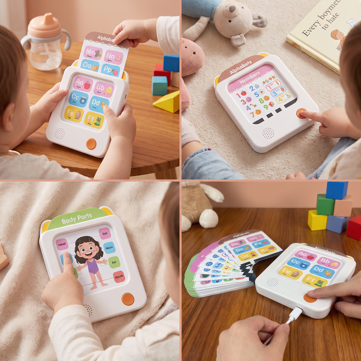 Lecteur Interactif de Cartes Éducatives en Anglais pour Enfants – Jouet Éducatif