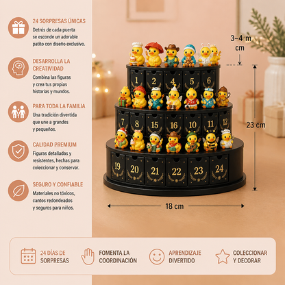 Calendrier de l’Avent de 24 Jours avec Canards Magiques et Mini Figurines à Collectionner