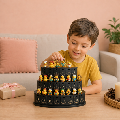 Calendrier de l’Avent de 24 Jours avec Canards Magiques et Mini Figurines à Collectionner