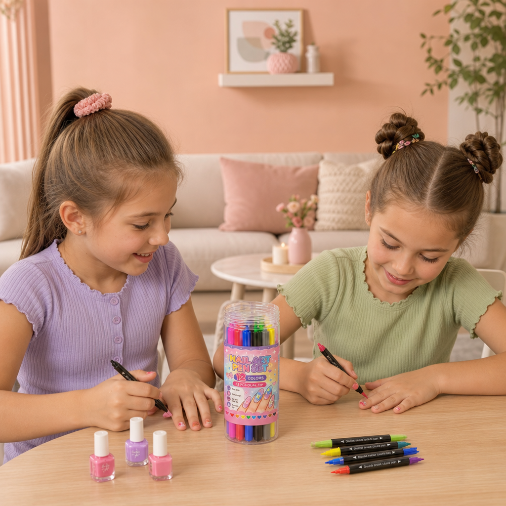 Set de 12 Stylos de Nail Art à Double Pointe – Détails Précis et Designs Créatifs