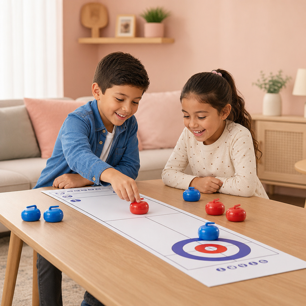 Jeu de Curling de Table Portable – Set de Compétition pour 2 Joueurs