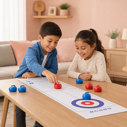 Jeu de Curling de Table Portable – Set de Compétition pour 2 Joueurs