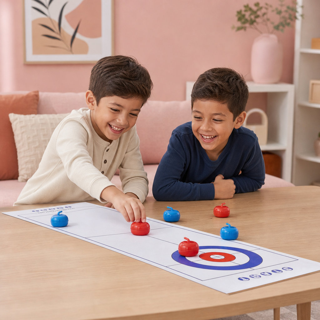 Jeu de Curling de Table Portable – Set de Compétition pour 2 Joueurs