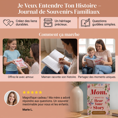 « Je Veux Entendre Ton Histoire » – Journal de Souvenirs Familiaux