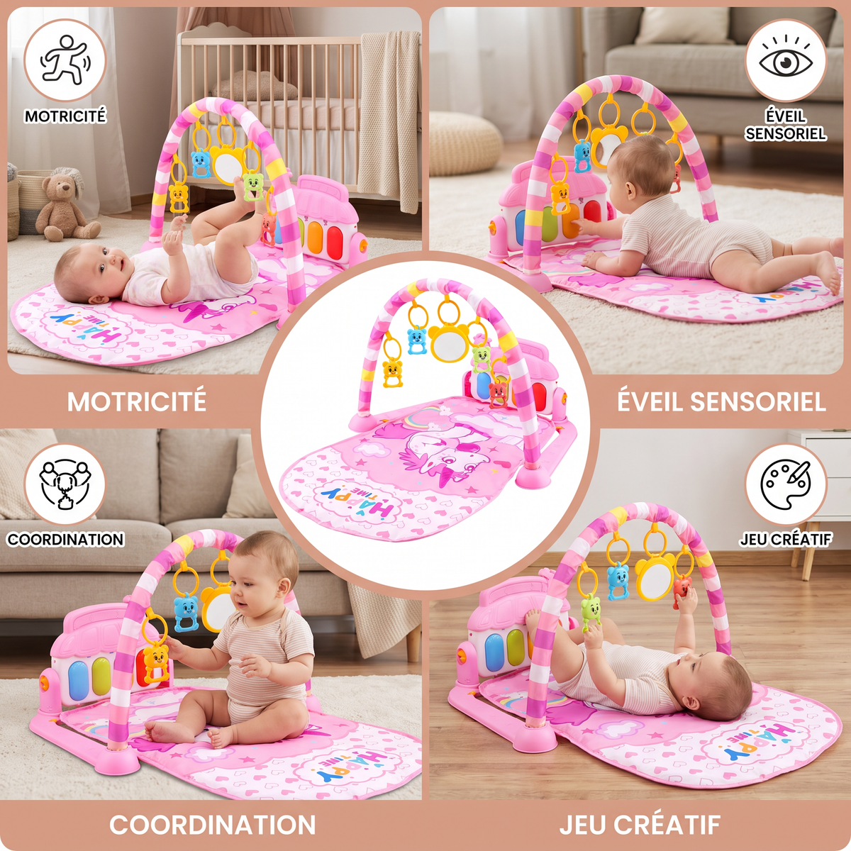 Tapis d’éveil pour bébé Kick & Play