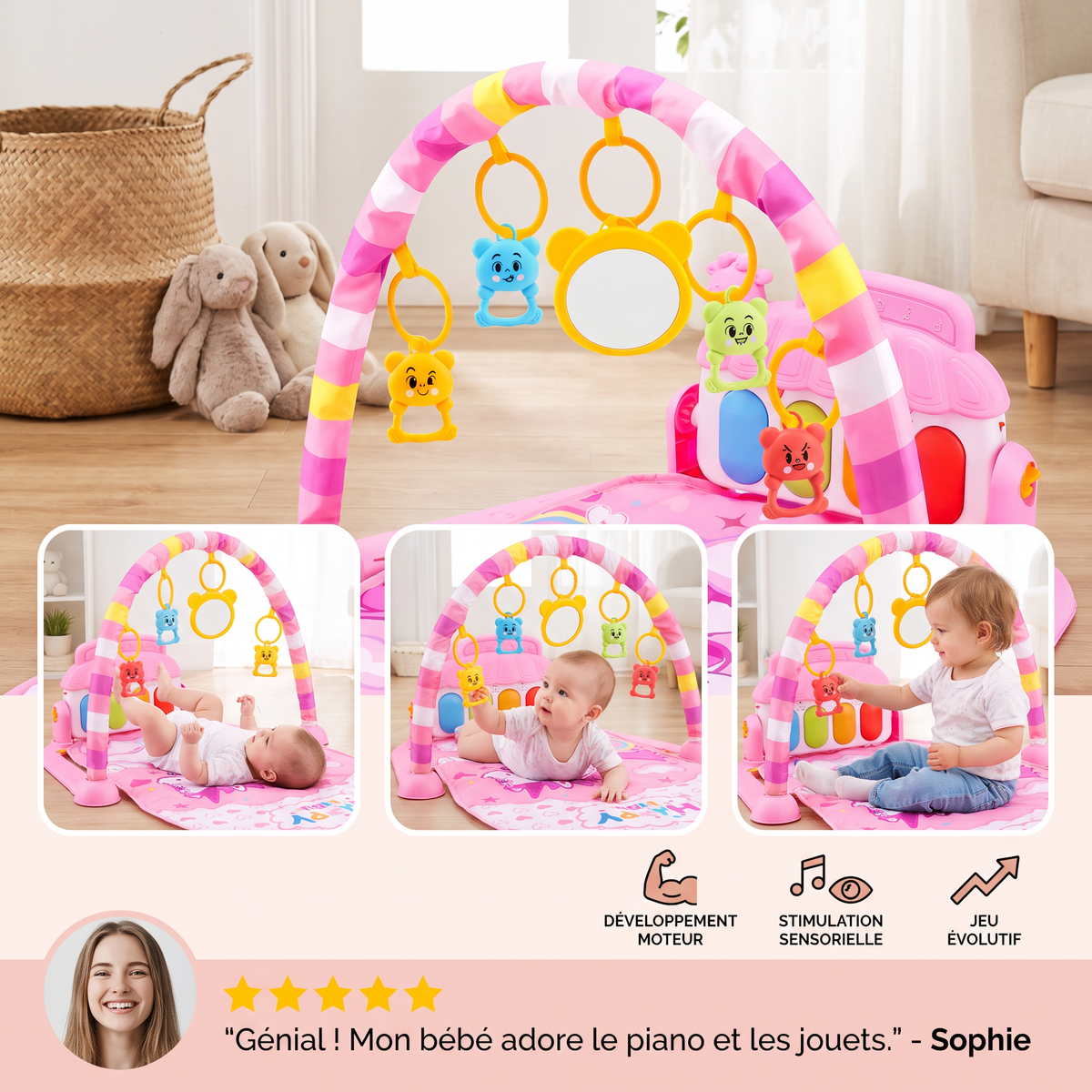 Tapis d’éveil pour bébé Kick & Play