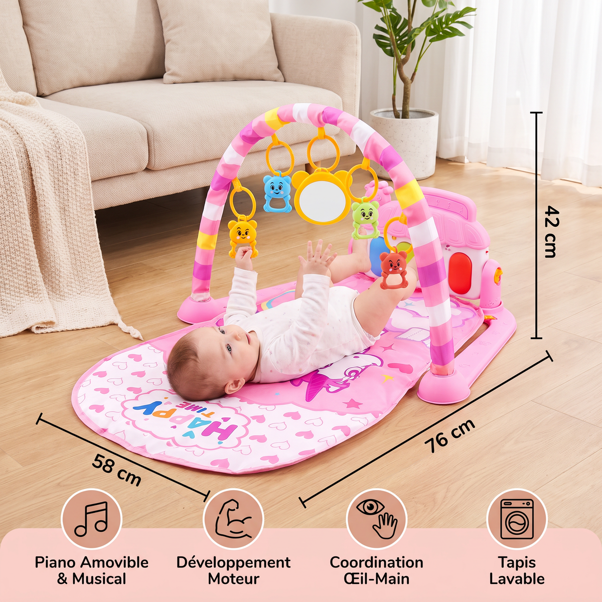 Tapis d’éveil pour bébé Kick & Play