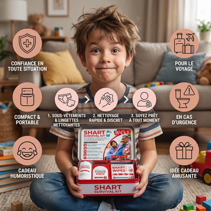 Kit de survie Shart amusant – Coffret cadeau humoristique sur le thème du caca