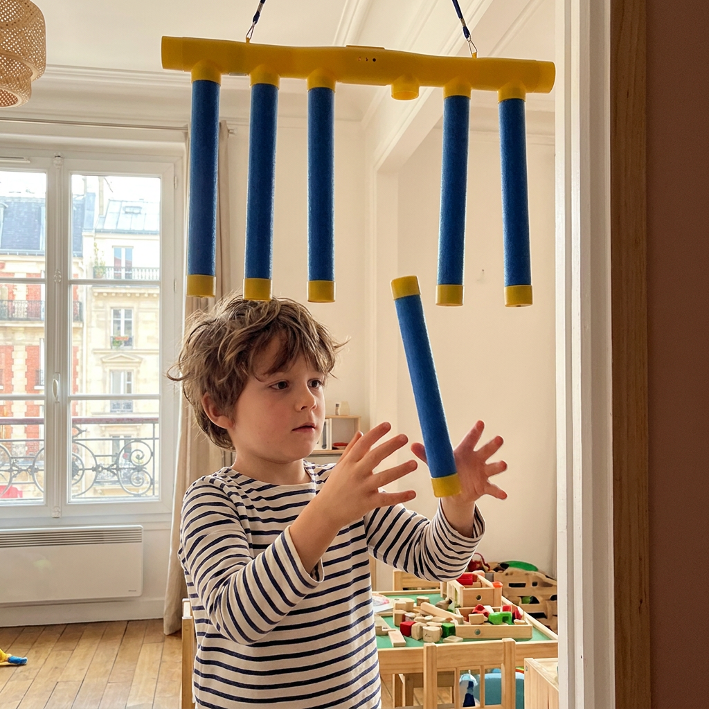 Jeu de réflexes avec bâtonnets tombants – Jouet de coordination œil-main