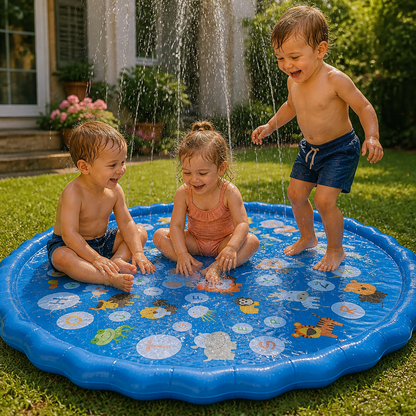 Tapis Aquatique Gonflable pour Enfants avec Aspersoir – Tapis de Jeu Aquatique Extérieur pour Jardin et Plage