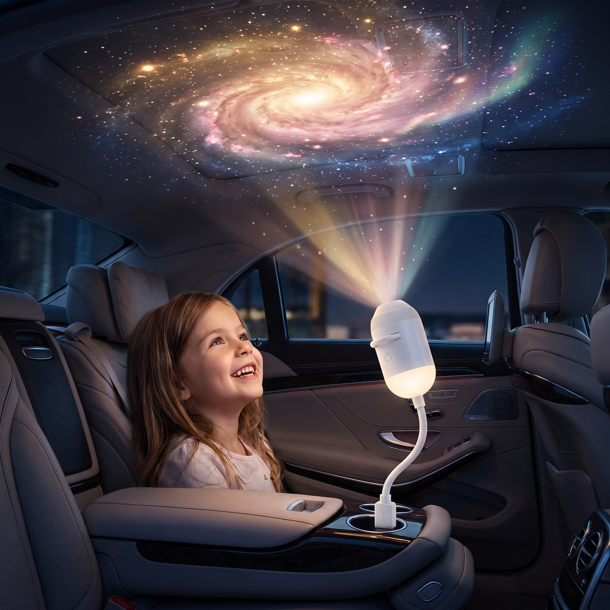 Projecteur de Galaxie USB NightSky à Intensité Réglable avec Effets d’Étoiles et d’Aurore