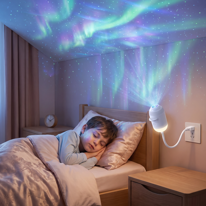 Projecteur de Galaxie USB NightSky à Intensité Réglable avec Effets d’Étoiles et d’Aurore