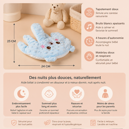 Aide au sommeil pour bébé avec fonction de tapotement doux – favorise un endormissement calme et autonome