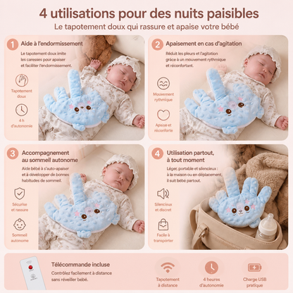 Aide au sommeil pour bébé avec fonction de tapotement doux – favorise un endormissement calme et autonome