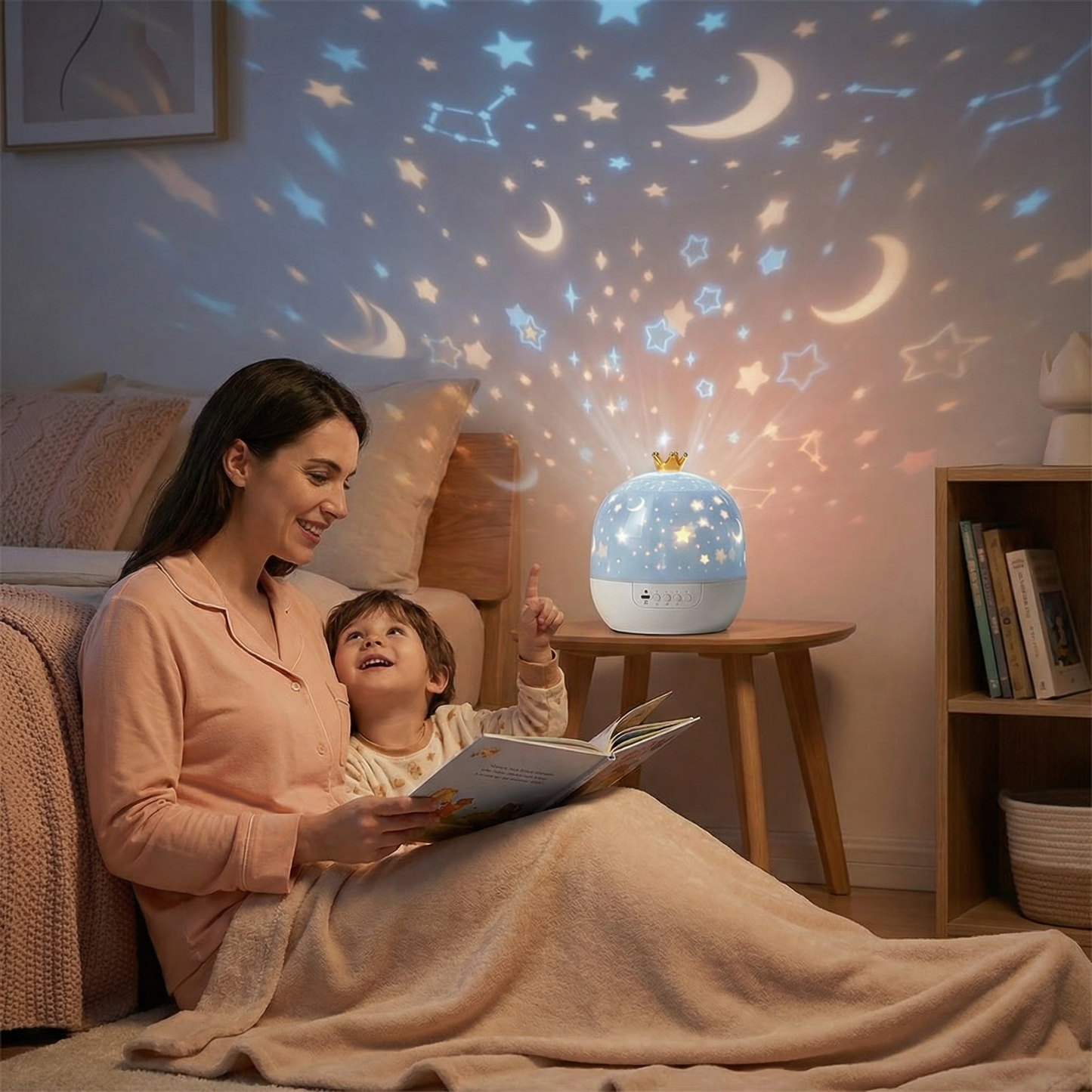 Veilleuse et projecteur 2-en-1 pour enfants