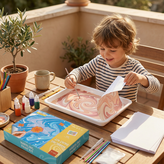 Coffret créatif de peinture à l’eau effet marbre