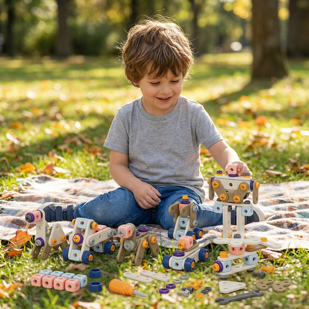 Kit de Bricolage pour Enfants avec Perceuse Électrique – Jeu de Construction STEM