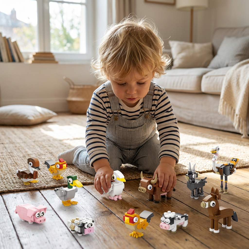 Jeu de Blocs de Construction d’Animaux