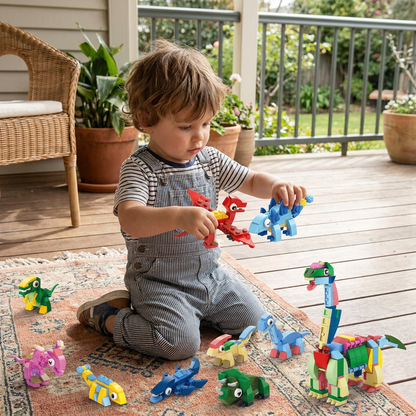 Jeu de Blocs de Construction d’Animaux